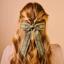 Load image into Gallery viewer, Cottage Crush Hair Bow-Olive Green