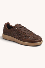Load image into Gallery viewer, MODIFY-26 Intricate Woven-Pattern Lace-Up Casual Sneakers: GOLD / A18