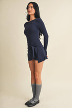 Load image into Gallery viewer, Long Sleeve Wrap Tie Front Dress: Black / S