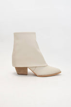 Load image into Gallery viewer, BLAZE Fold Over Western Ankle Booties with Minimal Pointed T: DK BONE / A12