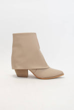 Load image into Gallery viewer, BLAZE Fold Over Western Ankle Booties with Minimal Pointed T: DK BONE / A12