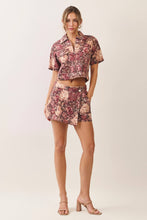 Load image into Gallery viewer, CP10419-Floral print wrap front skort: MULTI / L