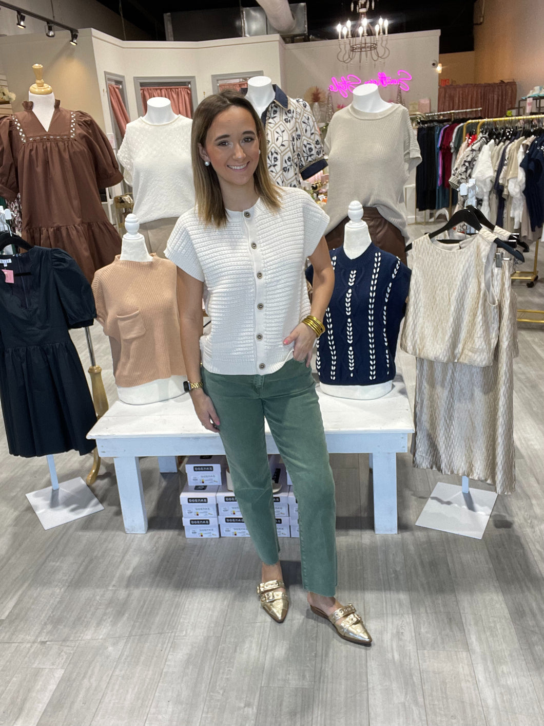 The Liz Top-Cream