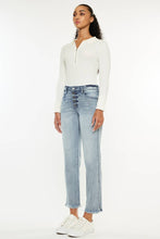 Load image into Gallery viewer, HIGH RISE STRAIGHT FIT JEANS-KC20011L: LIGHT / 3/25
