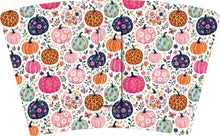 Load image into Gallery viewer, FLORAL PUMPKINS with Teal Bow  (TALL ONLY)
