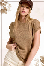 Load image into Gallery viewer, JCS3598-Loose Fit Sleeveless Ribbed Knit Crew Mock Neck Top: Hot Choco / M
