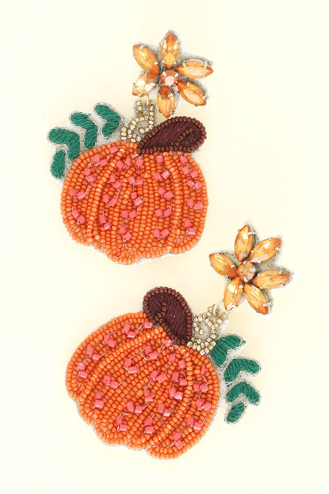 Jeweled Pumpkin Earrings