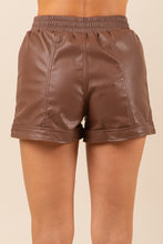 Load image into Gallery viewer, Camel Faux Leather Shorts
