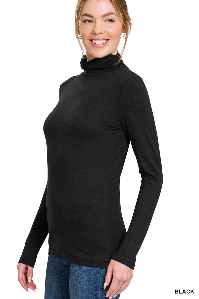 Black Mock Neck