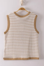 Load image into Gallery viewer, NT12503-Stripe Knit Button Down Top: BURGUNDY / S-M-L/2-2-2
