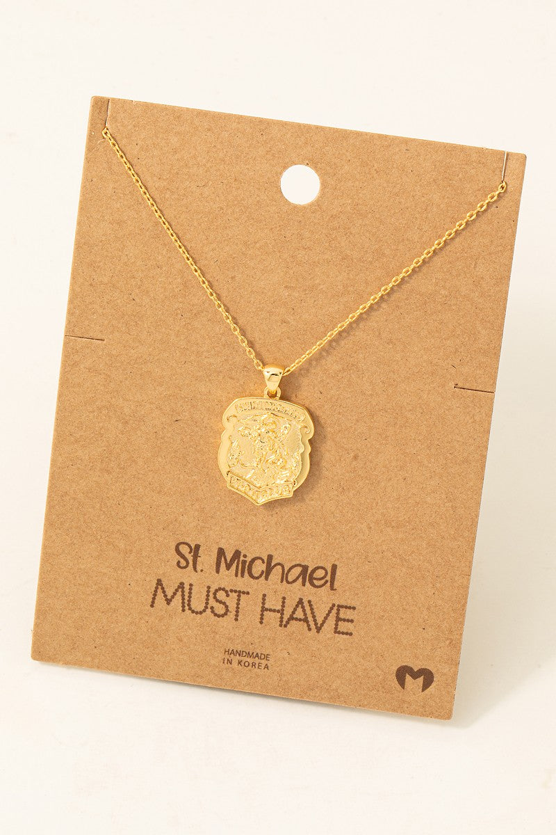 St Michael Pendant Necklace