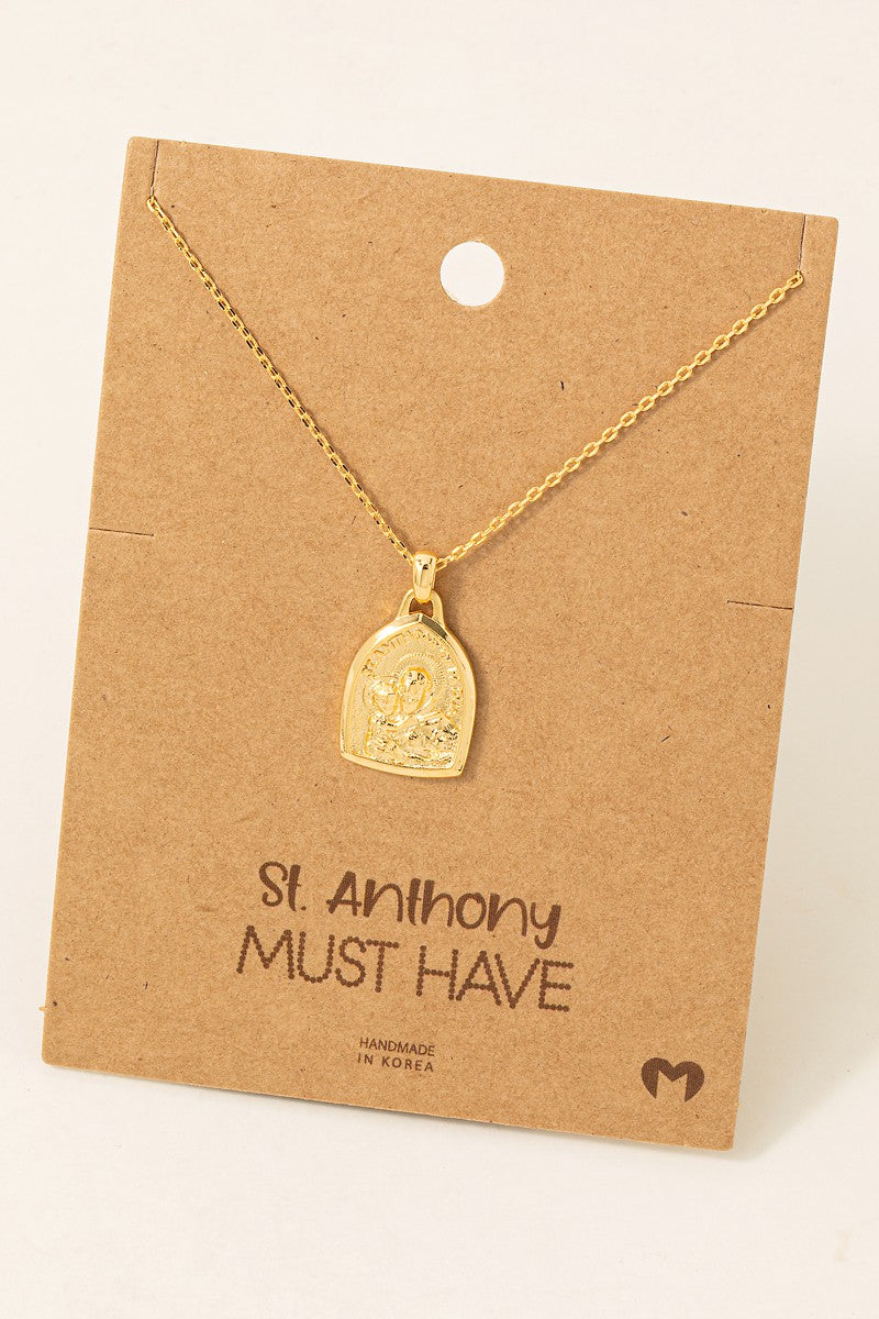 St Anthony Pendant Necklace