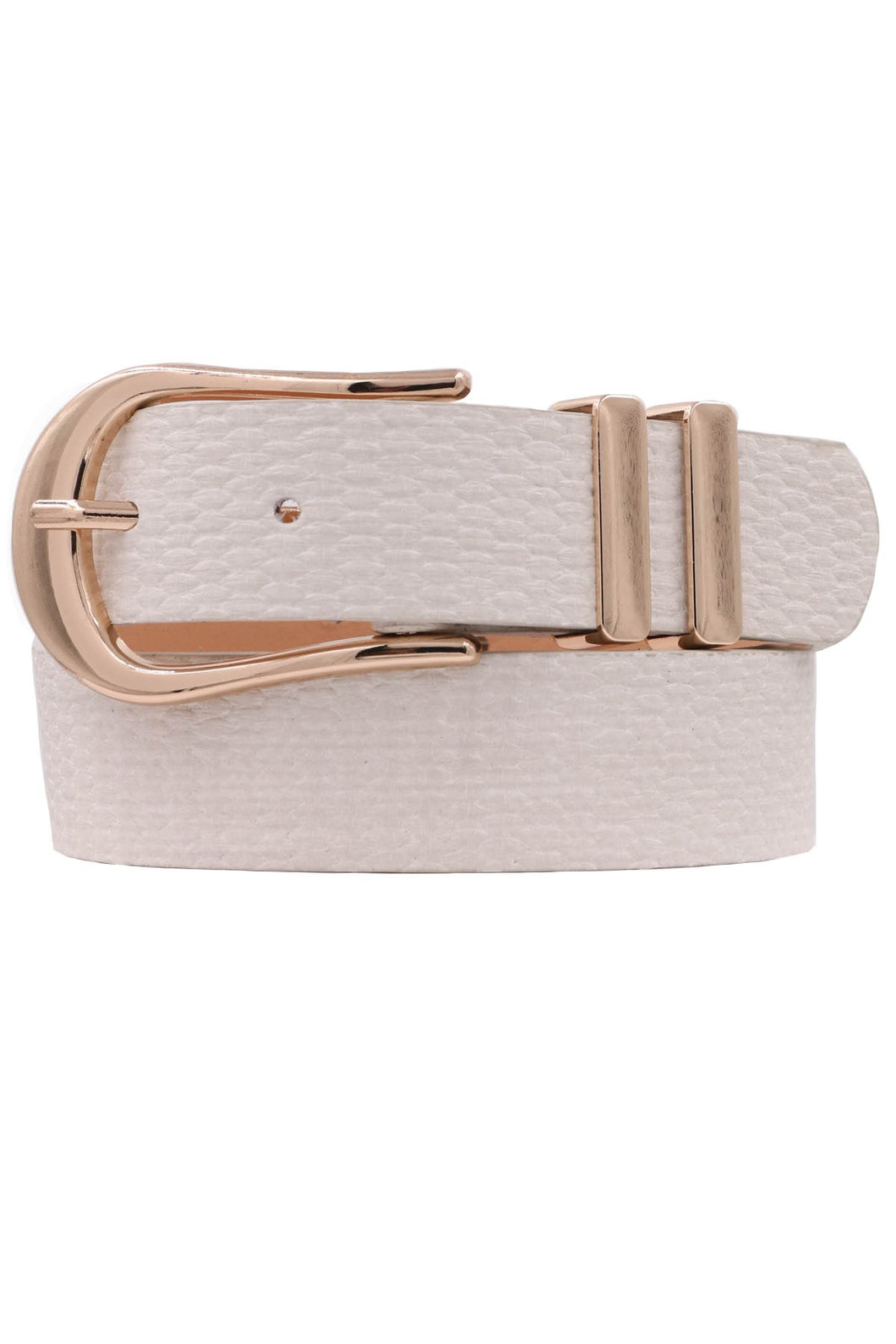 Cream Belt With Gold Accents
