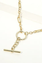 Load image into Gallery viewer, 14k Gold Plated Toggle Accent Chunky Chain Necklace

