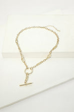 Load image into Gallery viewer, 14k Gold Plated Toggle Accent Chunky Chain Necklace
