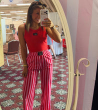 Load image into Gallery viewer, Lulu Mac Red/Pink Stripe Pants

