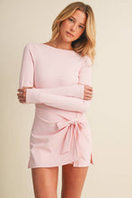 Load image into Gallery viewer, Long Sleeve Wrap Tie Front Dress: Dark Navy / L
