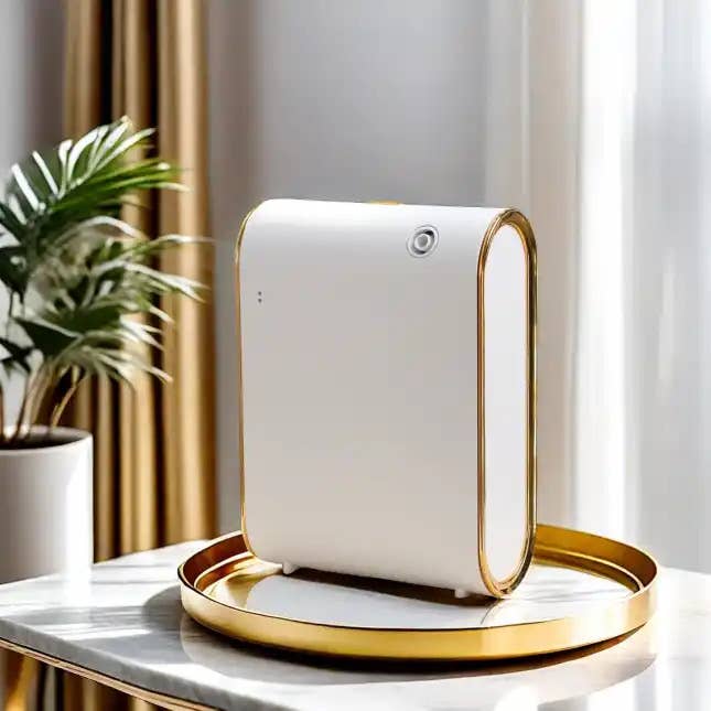 Luxury Sleek Gold Home Diffuser: White and Gold