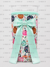 Load image into Gallery viewer, FLORAL PUMPKINS with Teal Bow  (TALL ONLY)
