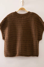 Load image into Gallery viewer, 12W3719N-Waffle Texture Crop Cardigan: CREAM / S-M-L/2-2-2

