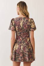 Load image into Gallery viewer, CD07594-Vintage Floral Puff Sleeve Mini Dress: MULTI / L
