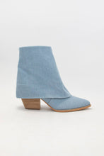 Load image into Gallery viewer, BLAZE Fold Over Western Ankle Booties with Minimal Pointed T: TAUPE / A12
