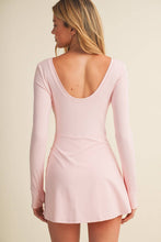 Load image into Gallery viewer, Long Sleeve Wrap Tie Front Dress: Dark Navy / L
