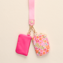 Load image into Gallery viewer, Dynamic Duo Pouch Wristlet-Secret Garden Pink

