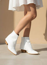 Load image into Gallery viewer, BLAZE Fold Over Western Ankle Booties with Minimal Pointed T: TAUPE / A12
