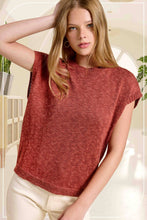 Load image into Gallery viewer, JCS3598-Loose Fit Sleeveless Ribbed Knit Crew Mock Neck Top: Hot Choco / M
