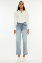 Load image into Gallery viewer, HIGH RISE STRAIGHT FIT JEANS-KC20011L: LIGHT / 7/27
