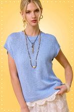 Load image into Gallery viewer, JCS3598-Loose Fit Sleeveless Ribbed Knit Crew Mock Neck Top: Hot Choco / S
