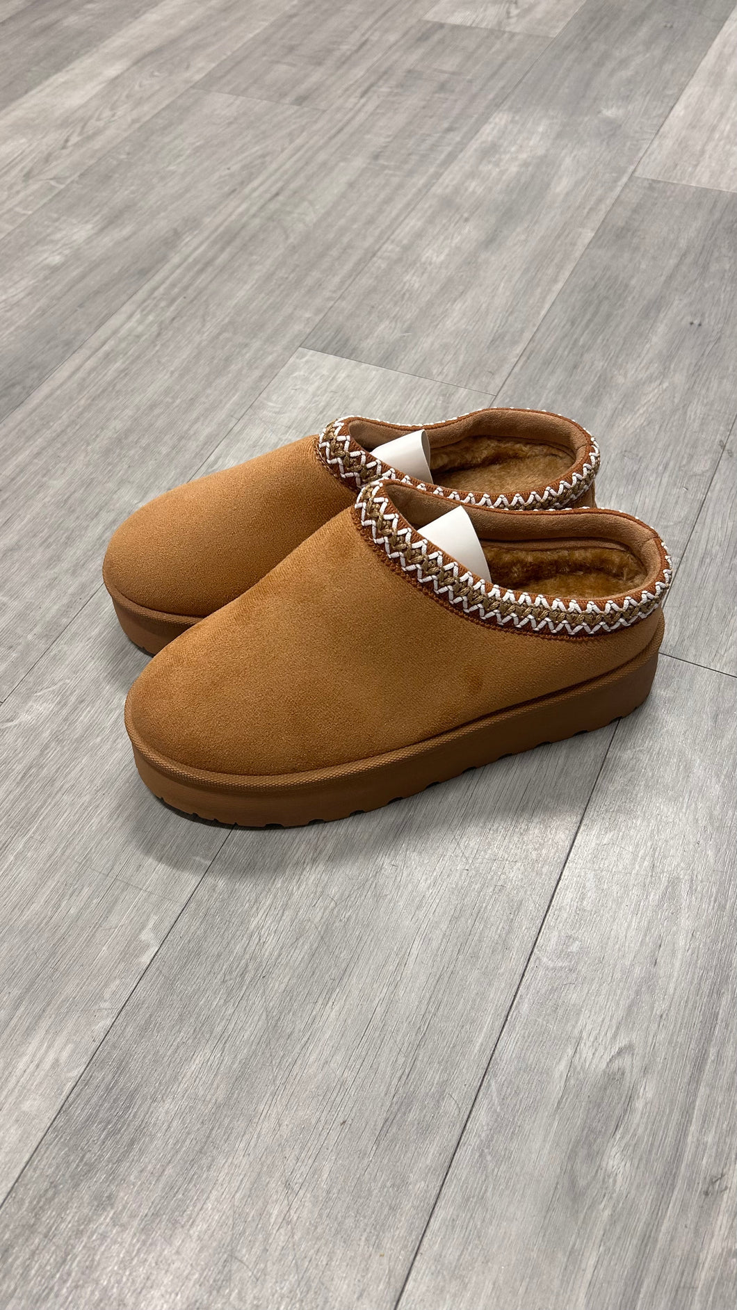 Brown Platform Slippers