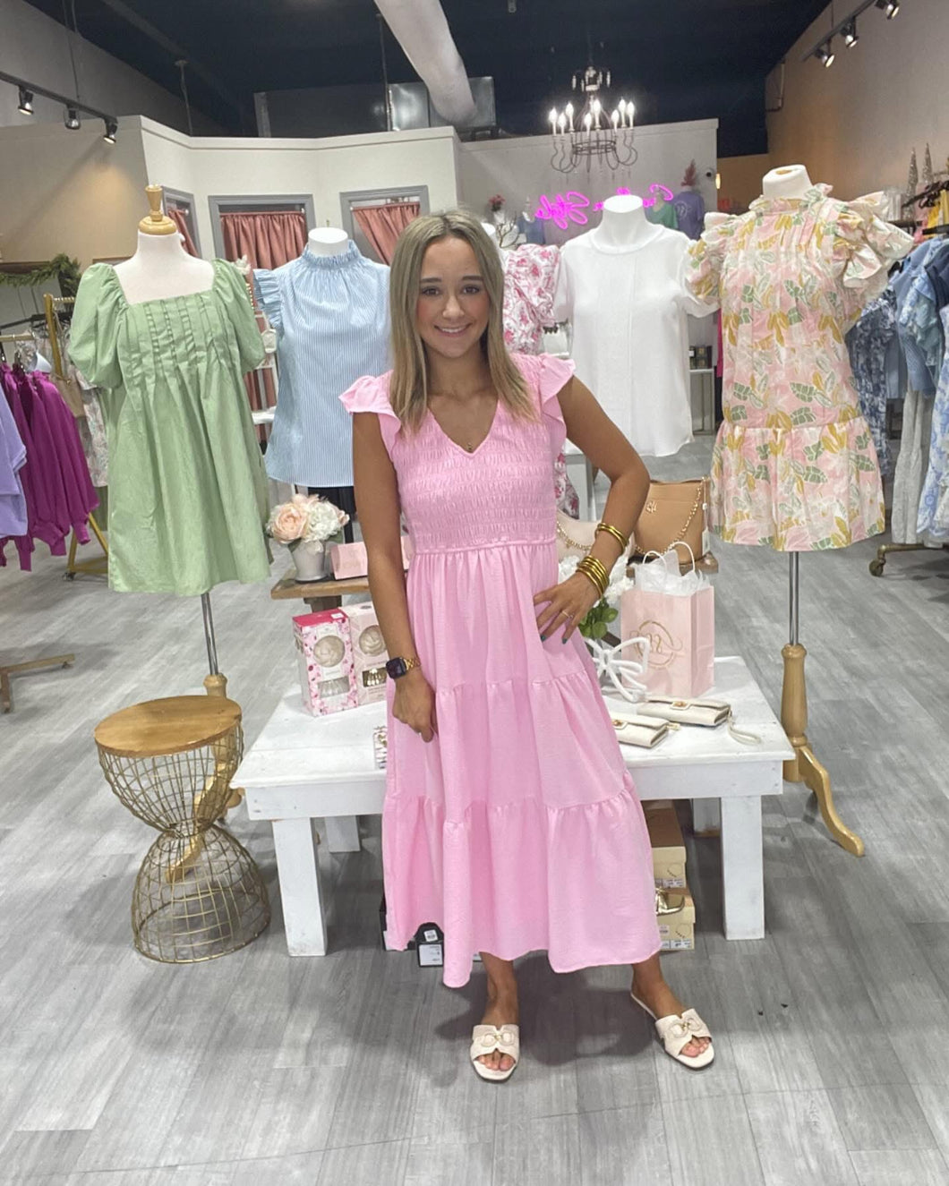 The Bethany Dress- Pink