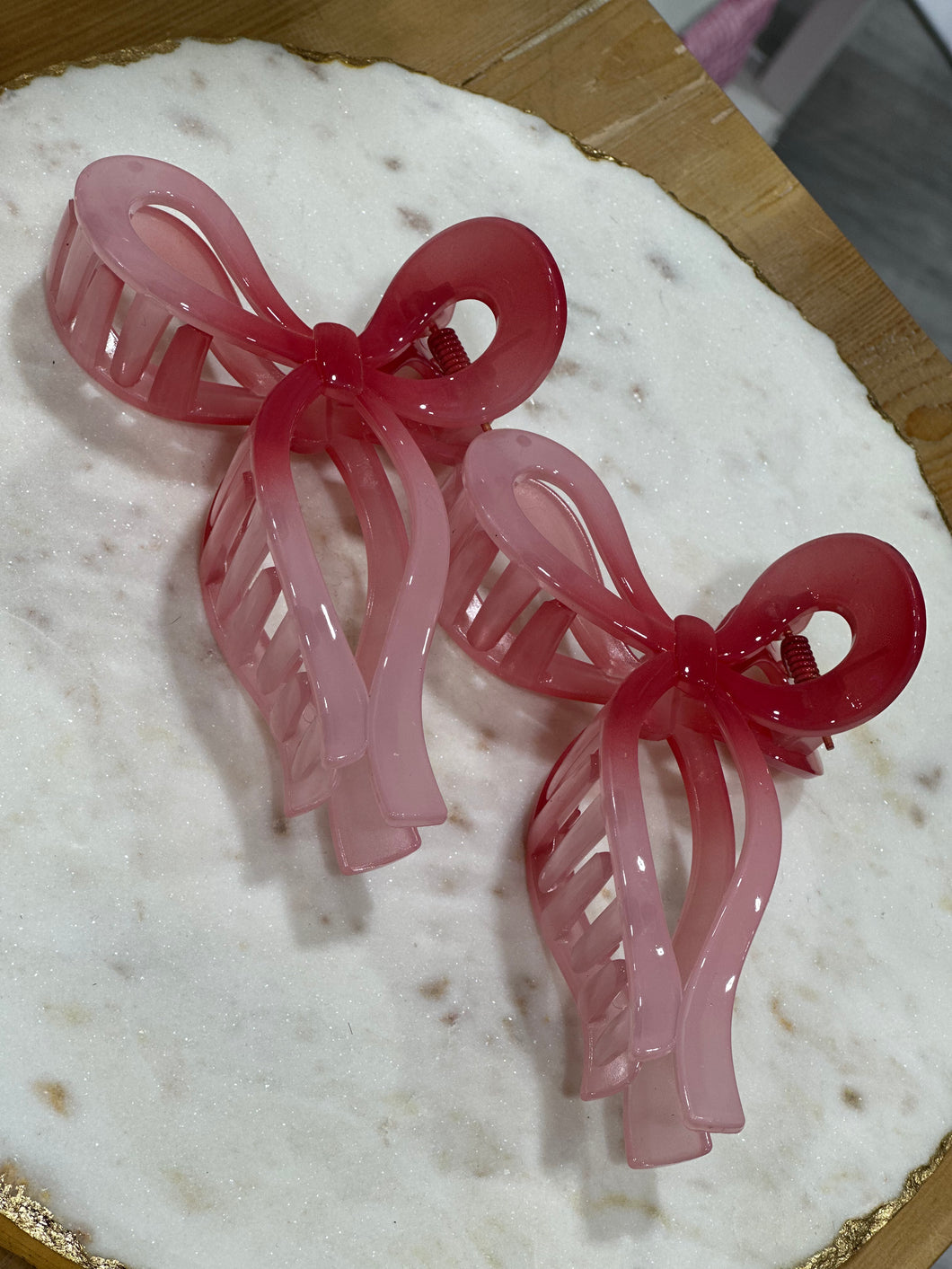 Pink Bow Clip