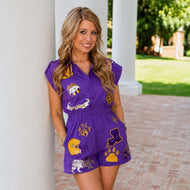 LSU Game Day Romper