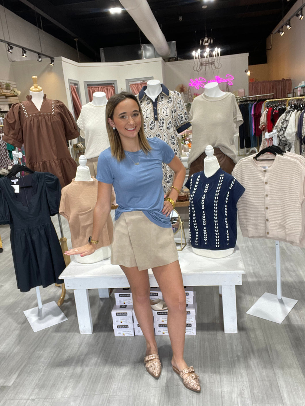 Soap Blue Casual Tee