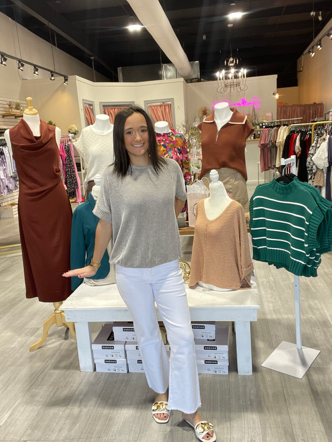 The Adeline Top-Brown