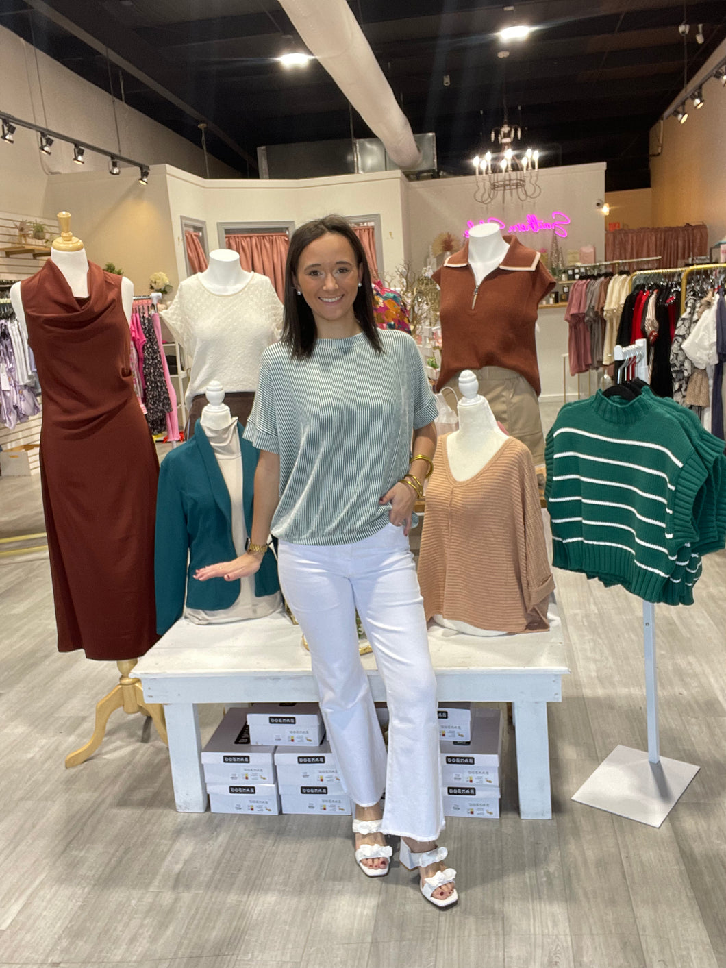 The Adeline Top-Green