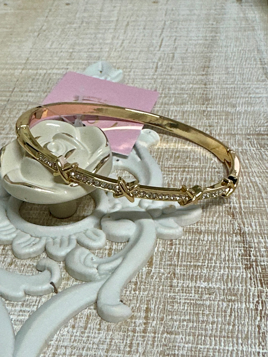 Gold Bow Bangle