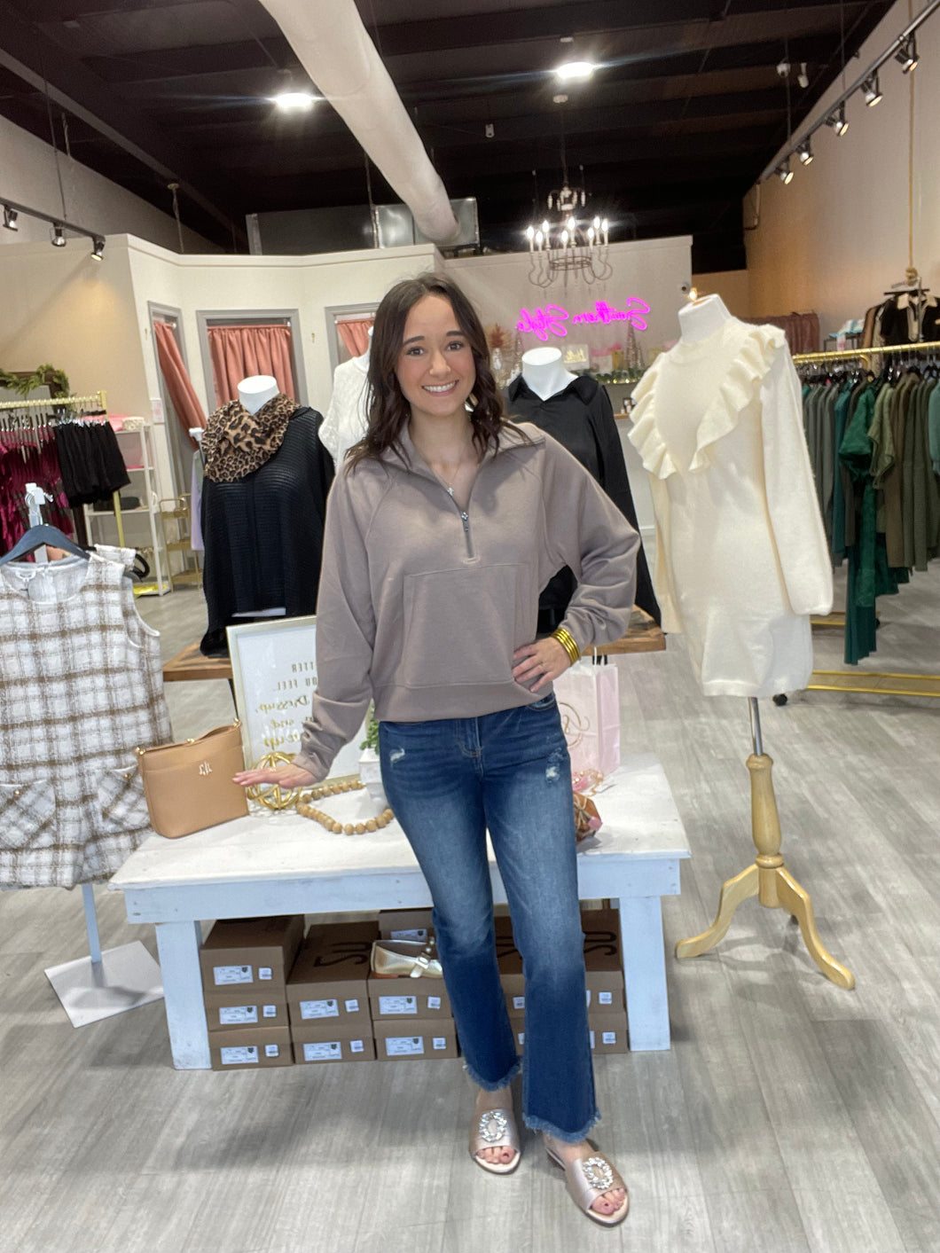 The Polly Top- Mocha