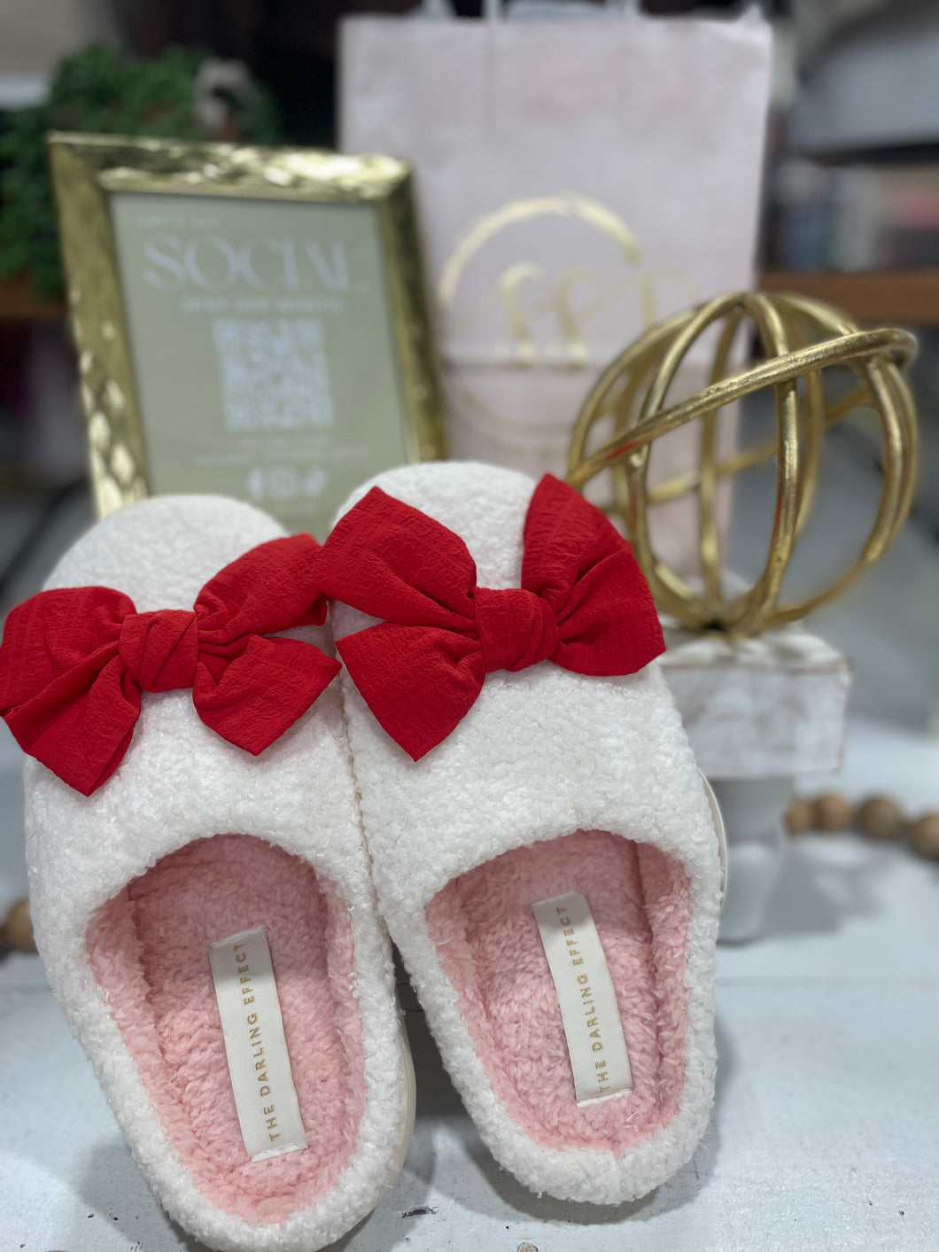The Red Bow Slipper
