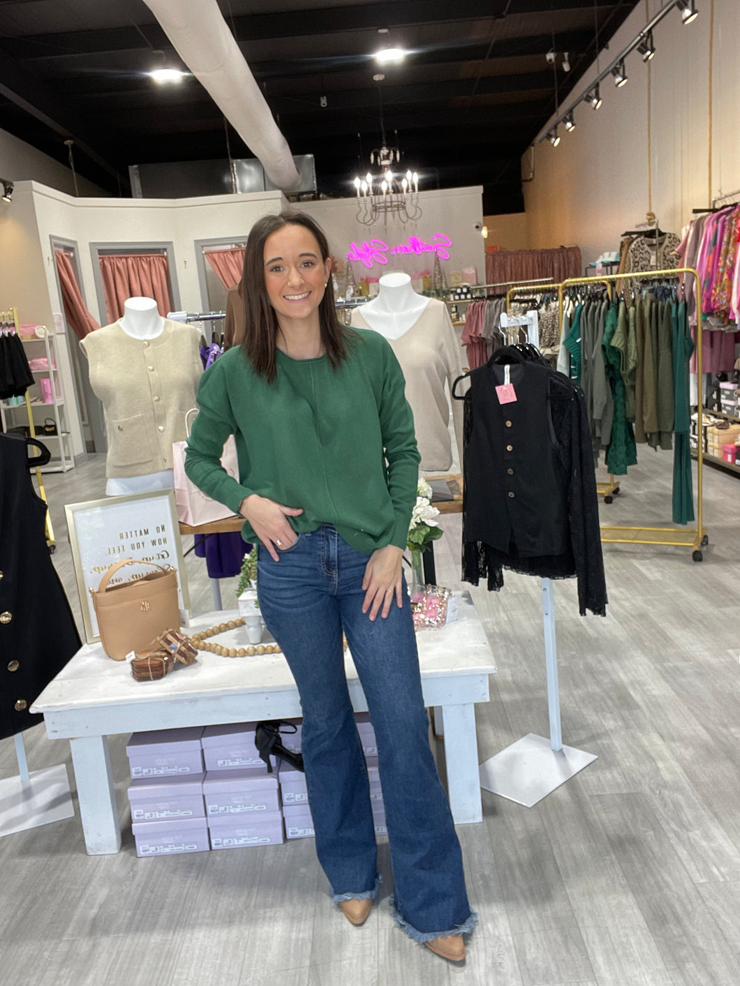 The Monica Top- Green