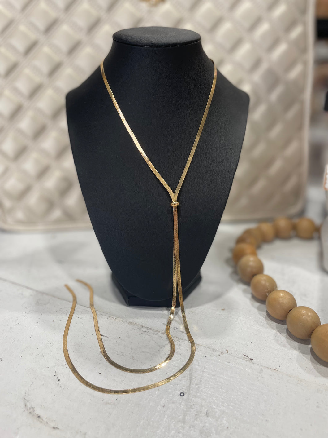 Adjustable Long Gold Necklace