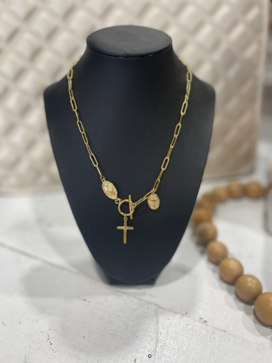 Three Pendant Christian Necklace