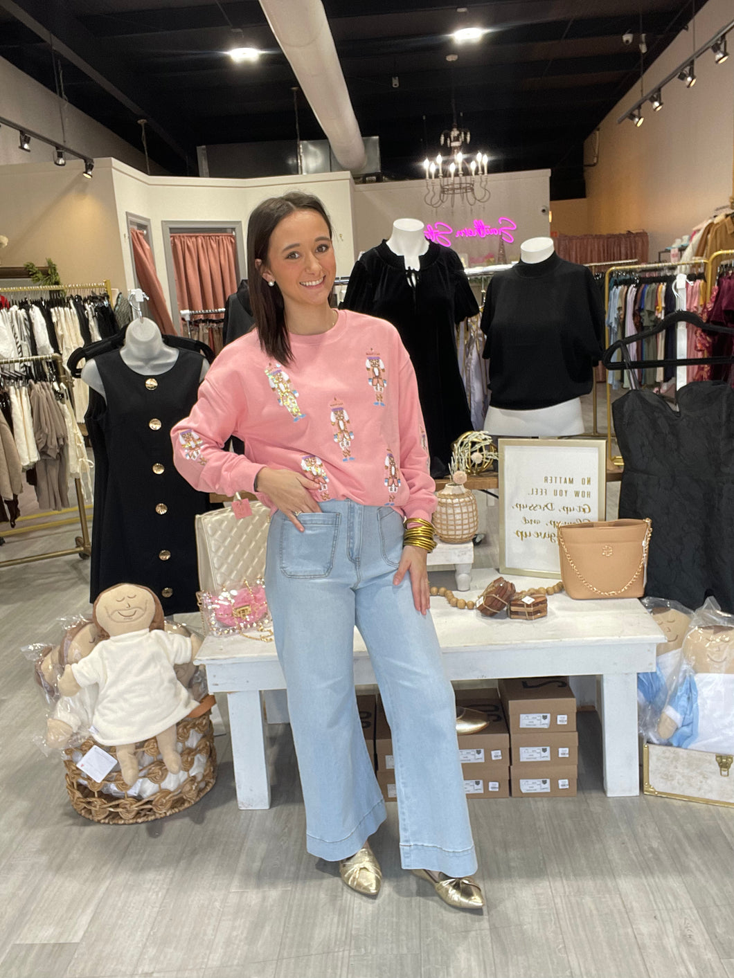 Pink Nutcracker Sweater