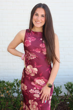 Load image into Gallery viewer, Burgundy Bloom Maxi Dress
