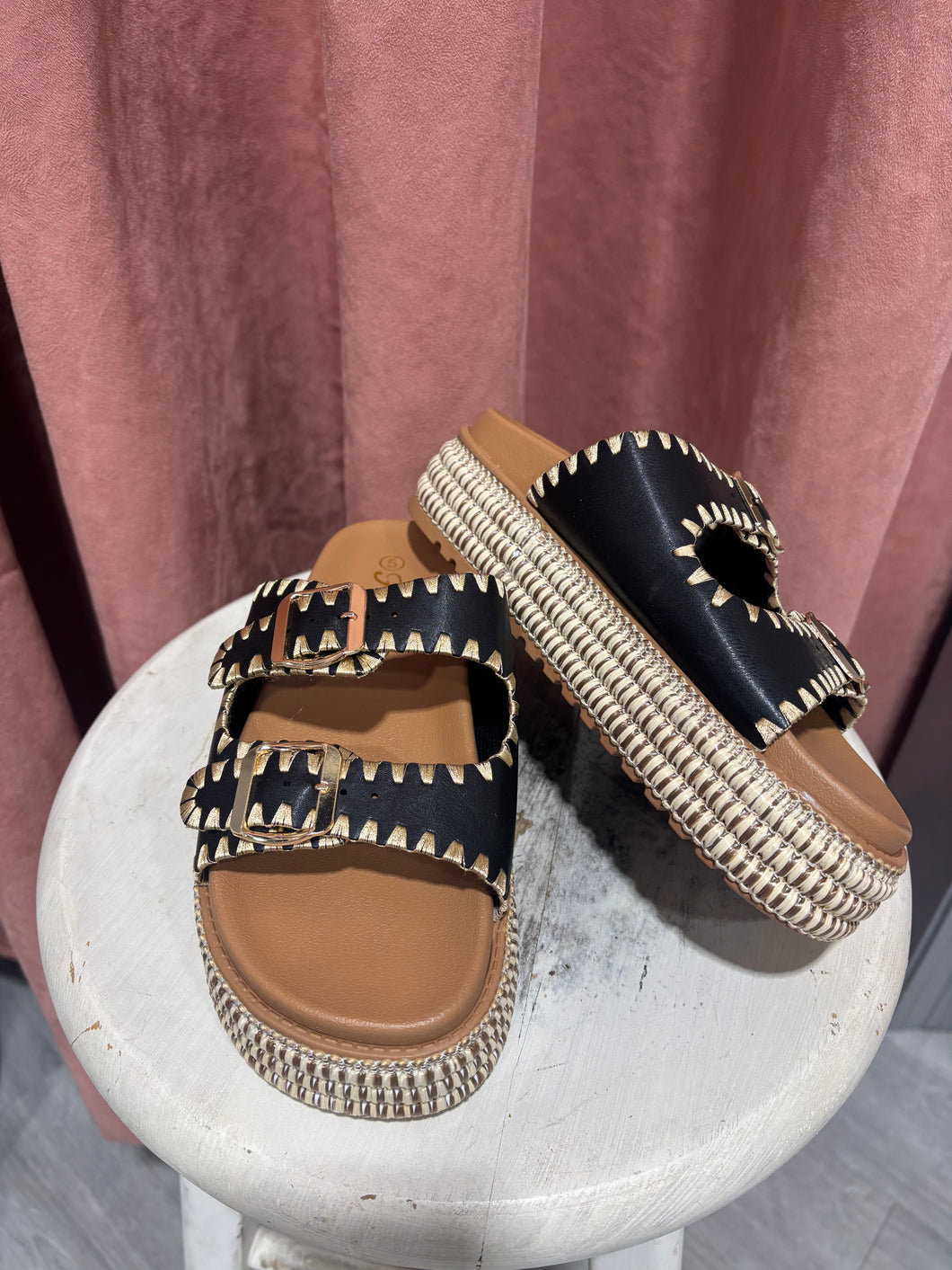 The Ally Platform Sandal - Black