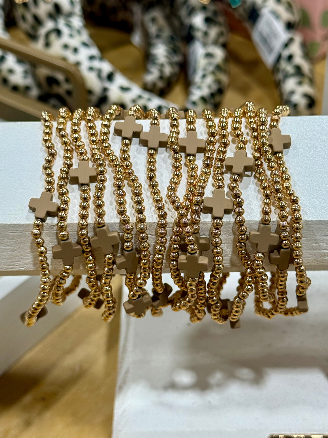 Brown Cross Bracelet