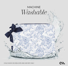 Load image into Gallery viewer, Something Navy Bow Crinkle Makeup Bag
